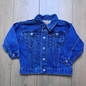 Vintage 90s Levi’s Strauss Kids Denim Trucker Jacket - Red Tab Retro - 3T